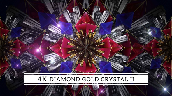 4K Diamond Gold And Crystals II