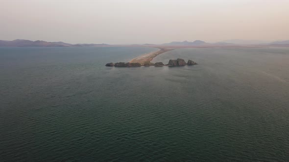 Aerial View of the Nazimov Sand Spit Russia