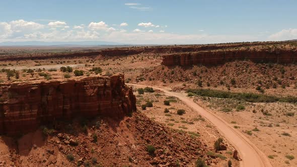 Drone footage of the Tohajiilee desert (Navajo reservation) in New Mexico, USA. Famous location from