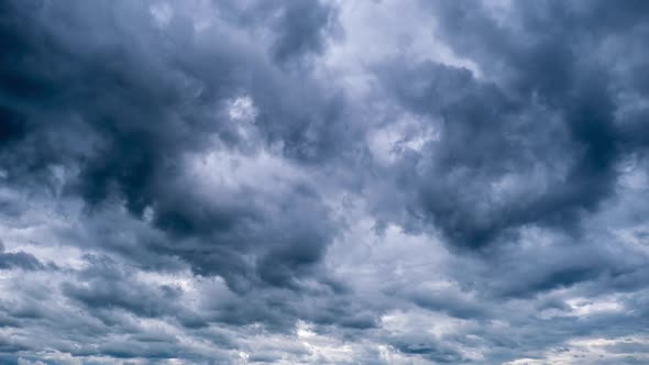 Timelapse of Dramatic Storm Clouds Moving in the Sky