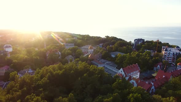 Aerial view of Svetlogorsk resort town, Russia