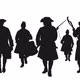 Silhouette of Infantry Soldiers of 18th Century Going on Attack to the Drumbeat, Alpha in - VideoHive Item for Sale
