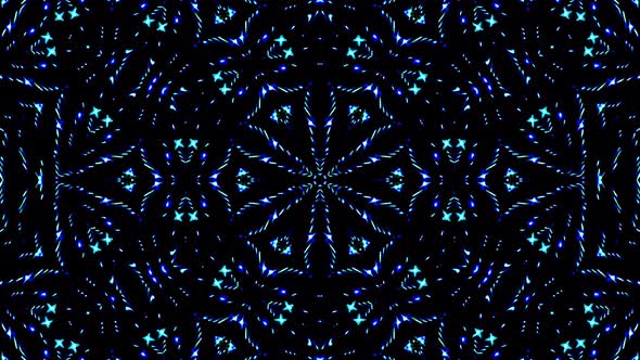 Abstract Kaleidoscope pattern with blue colors. Magic mandala