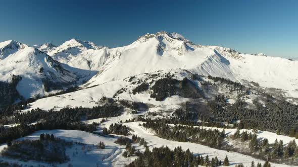 Dreamy Winter Mountains Landscape Panorama