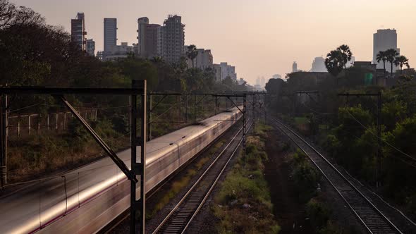 Timelapse of Mumbai local trains