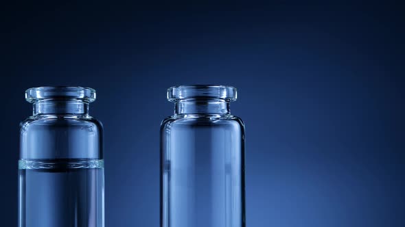 Glass Bottles Filled with Vaccines