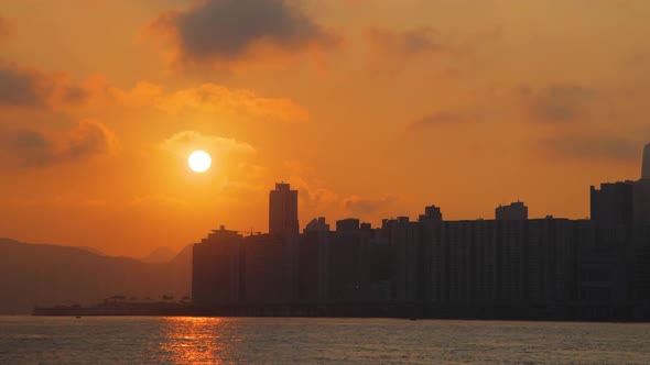Hong Kong Sunrise Skyline Time Lapse