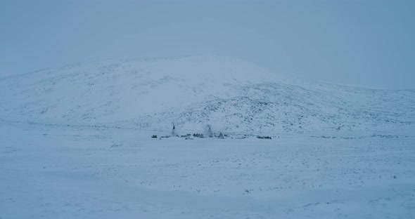 People in Arctic Living in Yurts