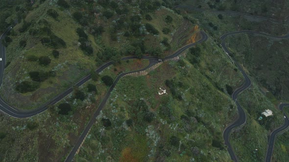 Aerial View of Mountains on La Gomera Island