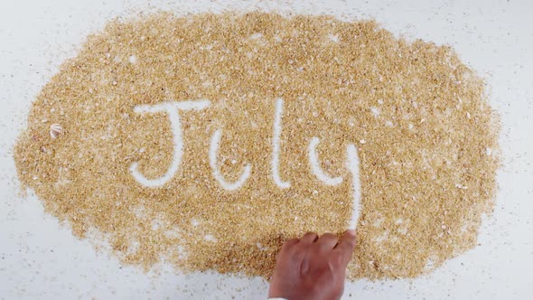 Hand Writes On Sand   July 