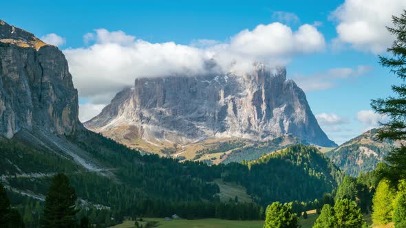 Time Lapse - Dolomites Langkofel Italy Landscape