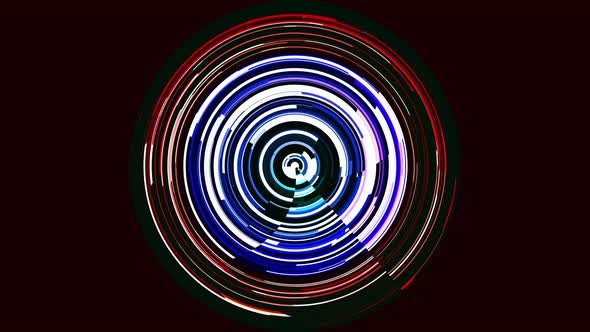 Abstract Futuristic Digital Glitch Tech Glow Circle Background