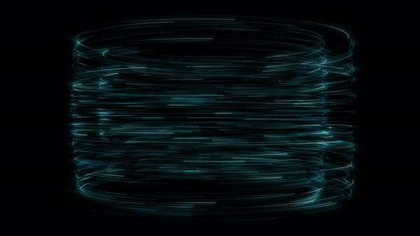 Particle swirl is cylinder shape.