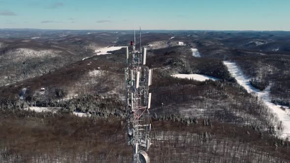 Mesmerizing Drone Video of Telecommunication Tower