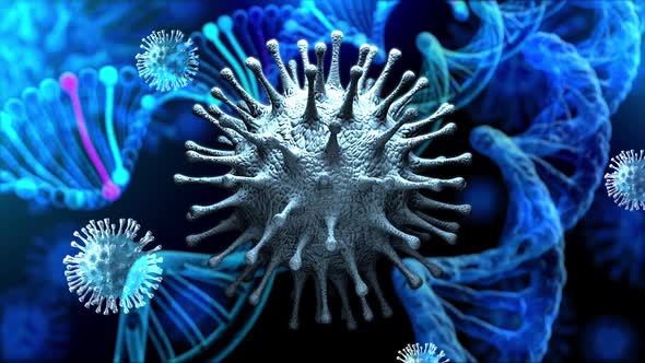 Coronavirus on DNA Background