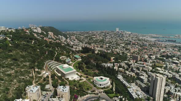 Aerial shot of Haifa 