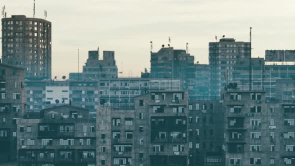 Old Houses In An Abandoned City