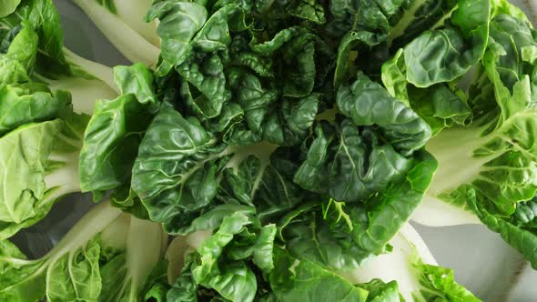 Green Pok Choy Cabbage Leaves, Organic Healthy Food