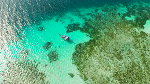 Transparent Blue Sea Water in the Lagoon