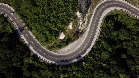 Mountain Winding Zig Zag Road