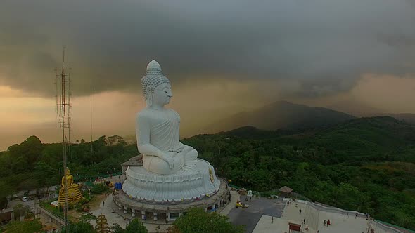 Phuket Big Buddha In Sunset