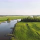 AERIAL Green field and river / Brummen, Gelderland, Netherlands - VideoHive Item for Sale