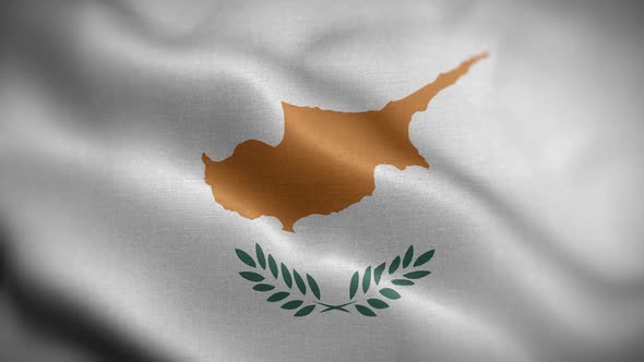 Cyprus Flag Textured Waving Front Background HD