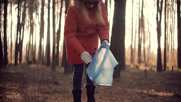 Ecology Volunteer Clean Garbage Plastic.Save Planet.Eco Activist Picking Tidying Trash Recycling