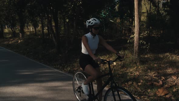 Cyclist Girl Training