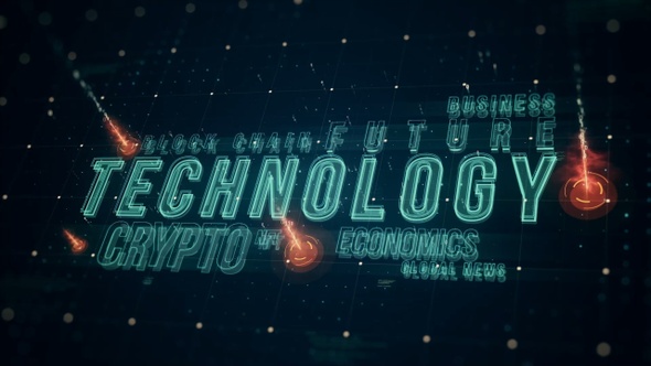 Hi-Tech Animated Text Title HUD Elements