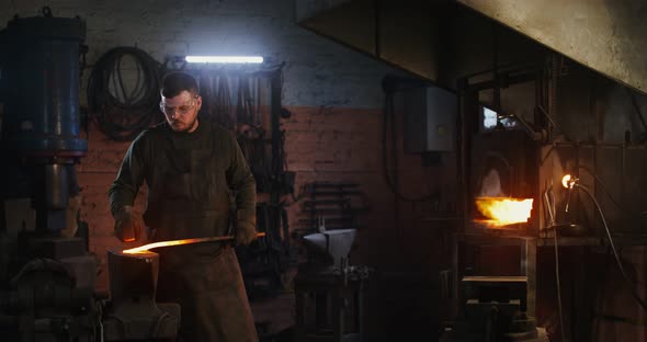 Blacksmith Workplace Iron Forging Workflow