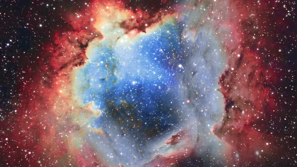 Abstraction with a scientific theme. Flight to the far reaches of the universe.