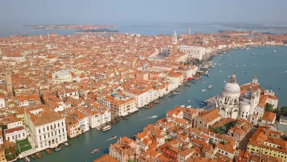 Aerial View of Venice in Italy