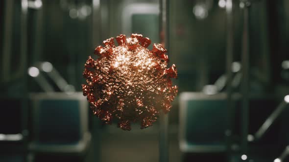 Coronavirus Covid-19 Epidemic in Subway Car alt