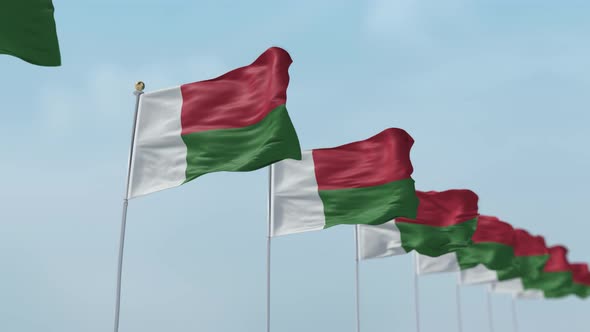 Madagascar Row Of Flags 