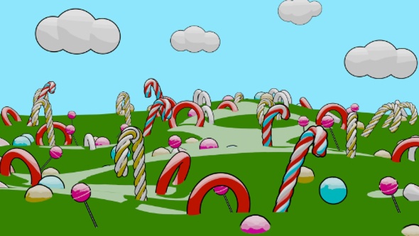 Cartoon Candy Landscape