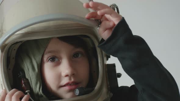 Child Astronaut Salutes