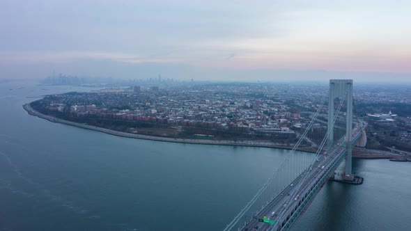 Aerial Hyperlapse over Verrazano Narrow Bridge