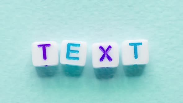 Text Word Information Message Cubes Letters Blue