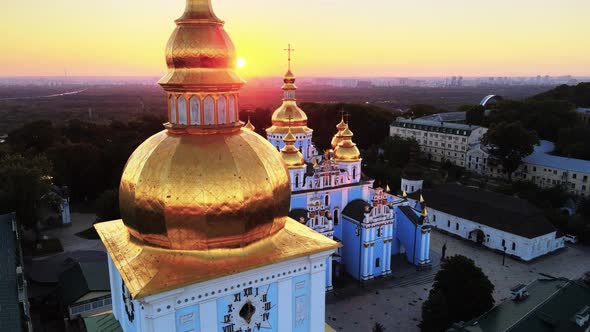 St. Michael's Golden-Domed Monastery in the Morning. Kyiv, Ukraine