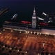 San Francisco aerial drone downtown waterfront at night with city lights - VideoHive Item for Sale