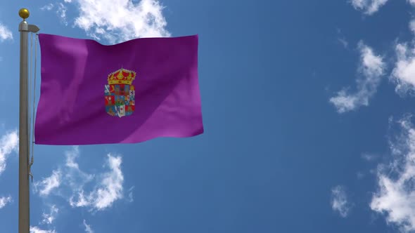 Guadalajara Province Flag (Spain) On Flagpole