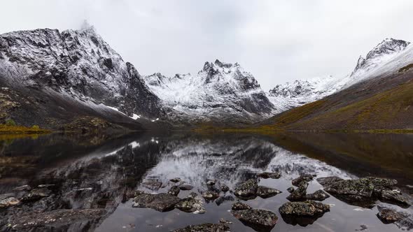 Grizzly Lake in Tombstone Territorial Park Yukon Canada