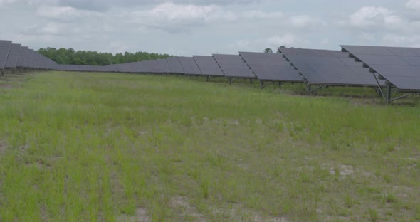 shots of solar panels on a solar farm