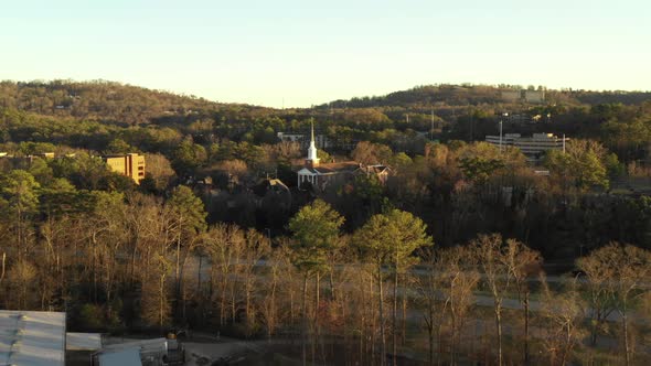 Aerial video Redmont Park church Birmingham 