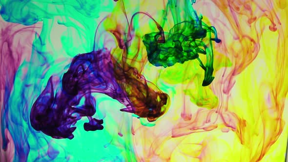 Abstract Colorful Paint Ink Explode Diffusion 