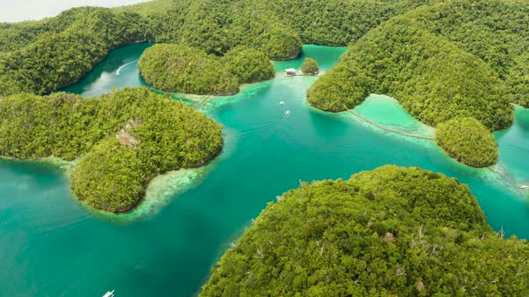 Aerial View of Sugba Lagoon, Siargao,Philippines