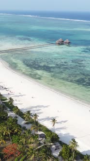 Beach on the Coast of Zanzibar Island Tanzania