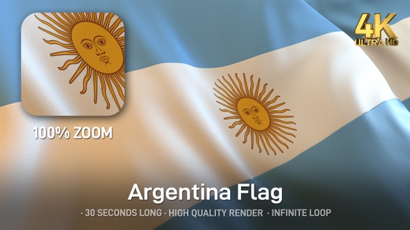 Argentina Flag - 4K