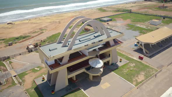 Ghana Independence Arch aerial view_1